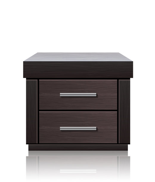床头柜孤立在白色的背景上图片下载
