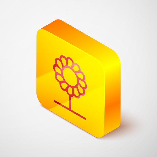 等距线花图标孤立在灰色图片下载