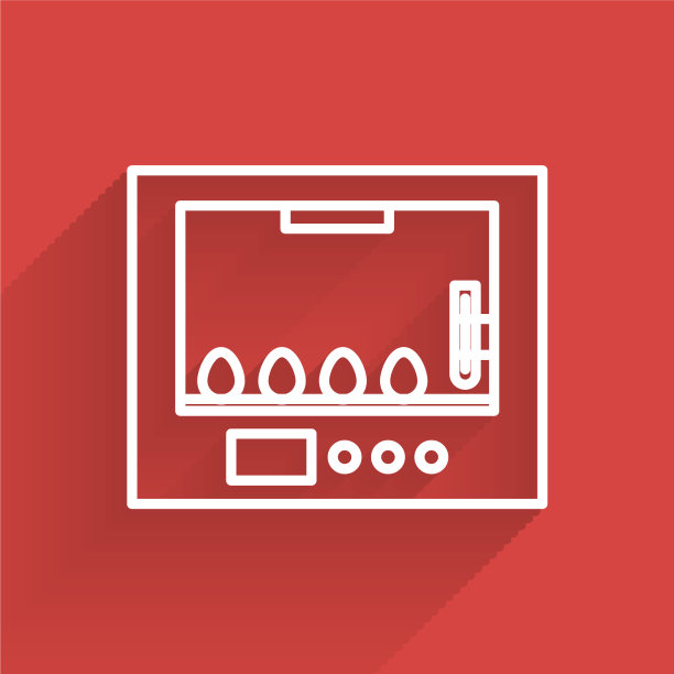 孵卵器用白线将鸡蛋图标隔离图片下载