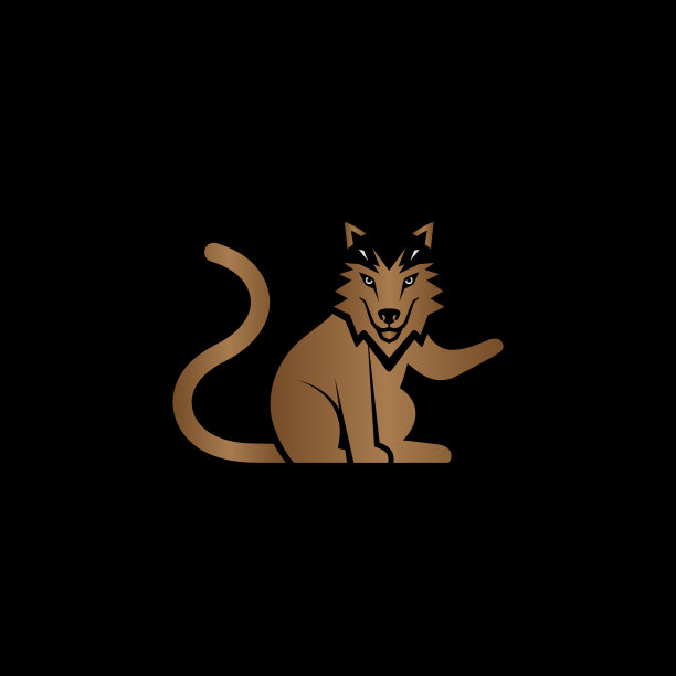 创意多彩的狼标志设计图片下载