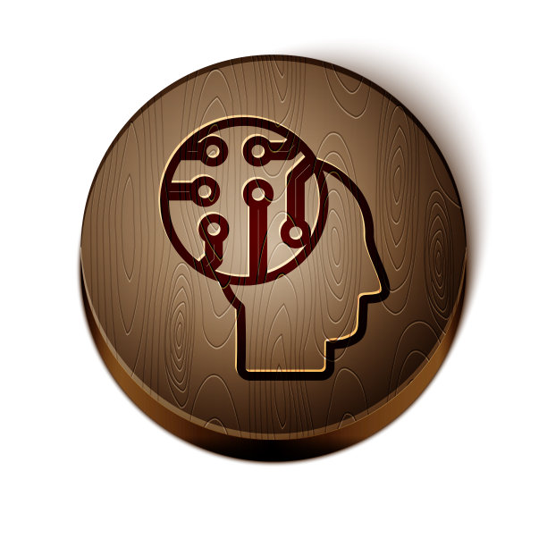 棕线人脑作为数字电路板图片下载