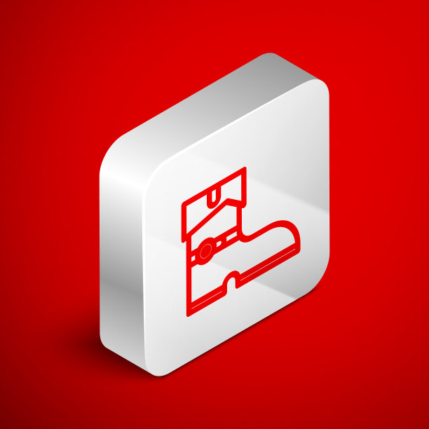 等距线皮革海盗靴图标孤立图片下载