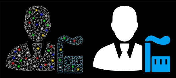 耀斑网钢丝架行业资本家的标志图片下载