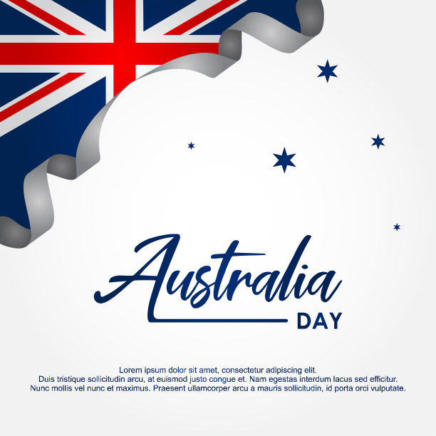 快乐澳大利亚日设计模板背景图片下载