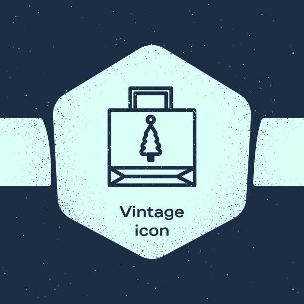 垃圾生产线圣诞购物袋纸图标图片下载