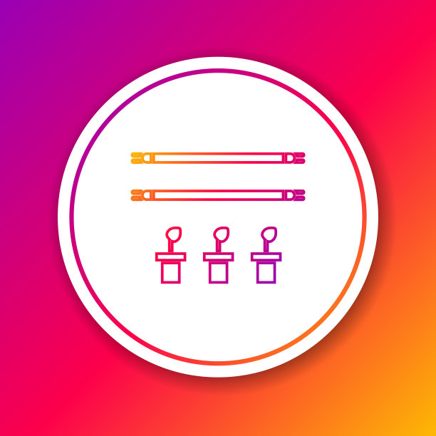 带灯泡和植物的彩色线智能农场图片下载