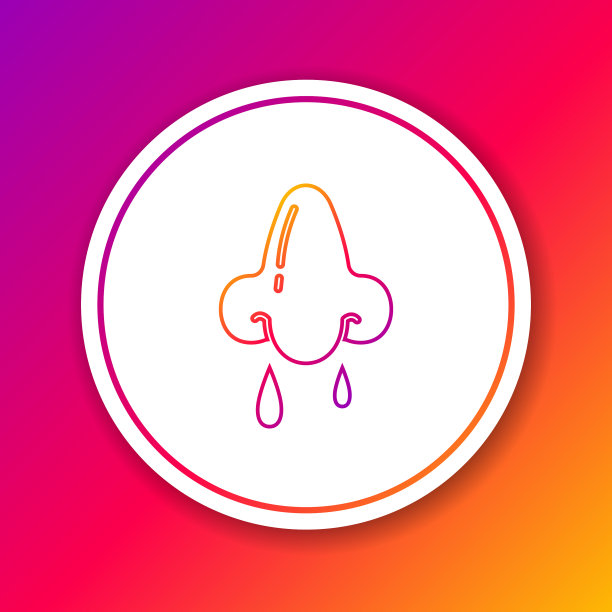 颜色线流鼻图标隔离颜色图片下载