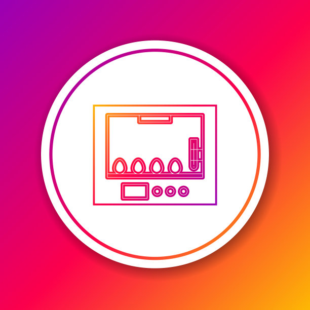 孵卵器颜色线图标隔离上图片下载