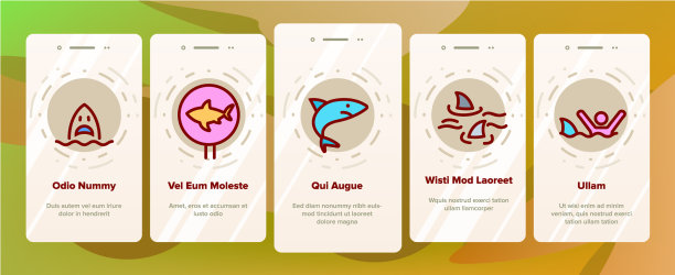 鲨鱼鱼登上图标集图片下载