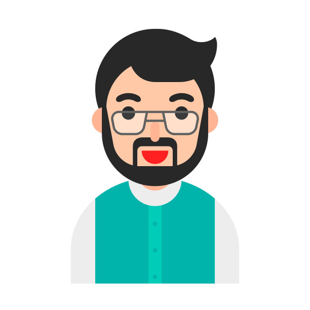 穆斯林头像穆斯林人的平面图标图片下载