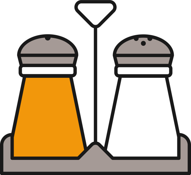 盐和胡椒瓶颜色图标图片下载