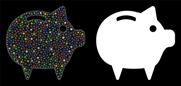 耀斑网小猪储蓄罐图标与耀斑网图片下载