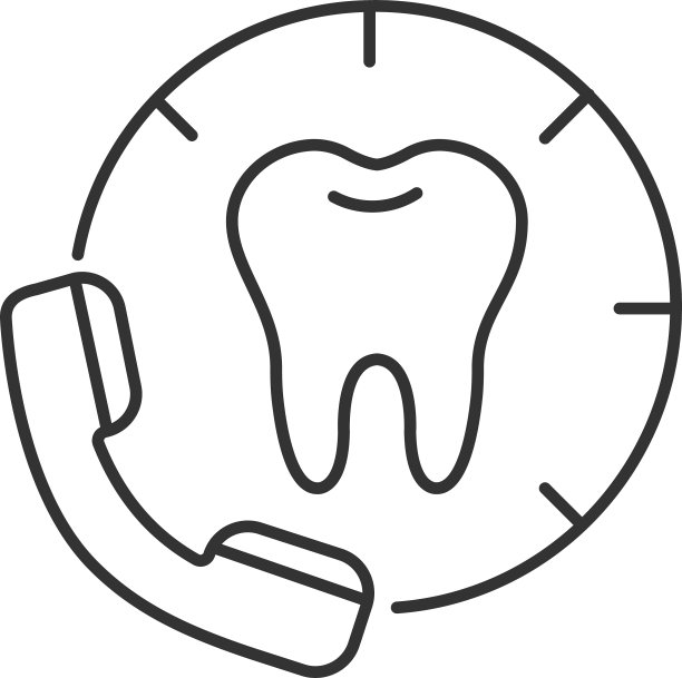 与牙医预约线性图标图片下载