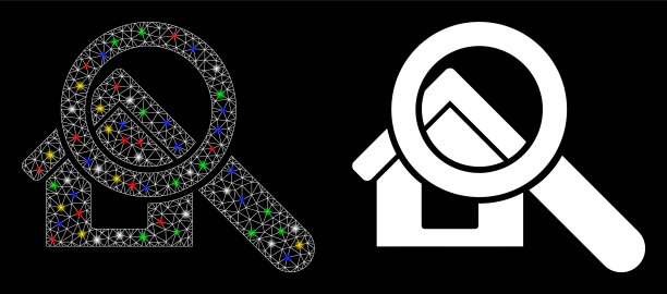 耀斑网线框架搜索屋图标与耀斑图片下载