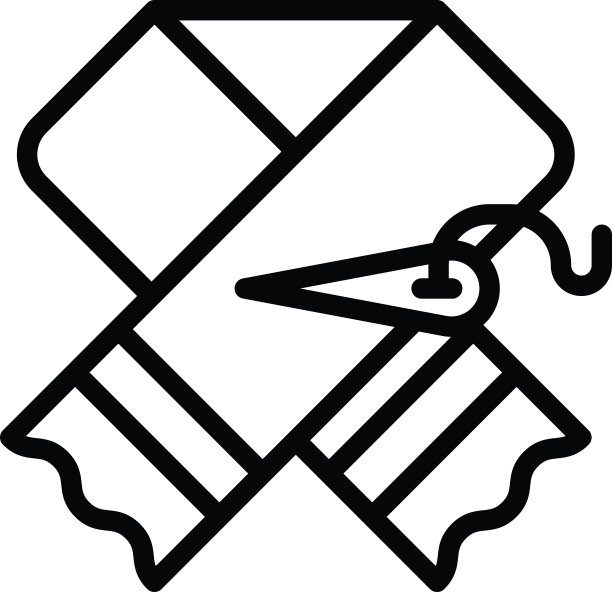 与艺术和手工艺相关的针和围巾设计图片下载