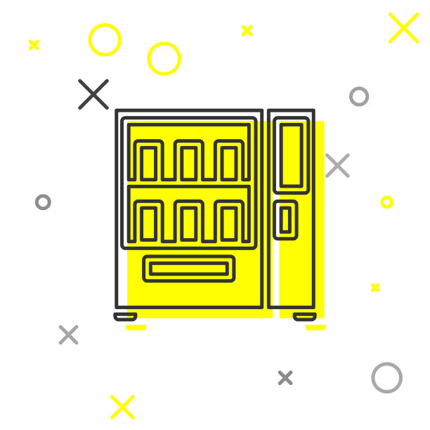 灰色线自动售货机食品和饮料图片下载