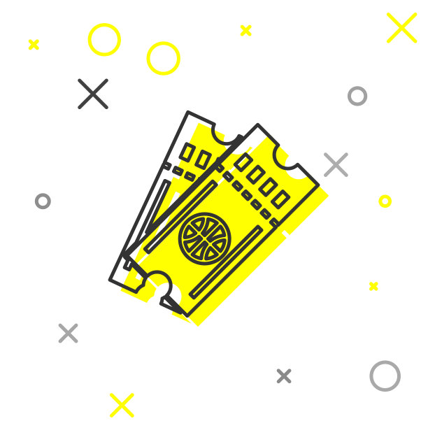 灰色线篮球比赛门票图标孤立上图片下载