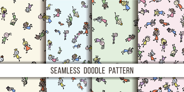 设置可爱的手绘无缝模式图片下载