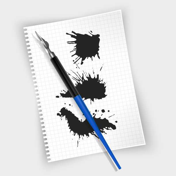 钢笔和钢笔在纸上图片下载