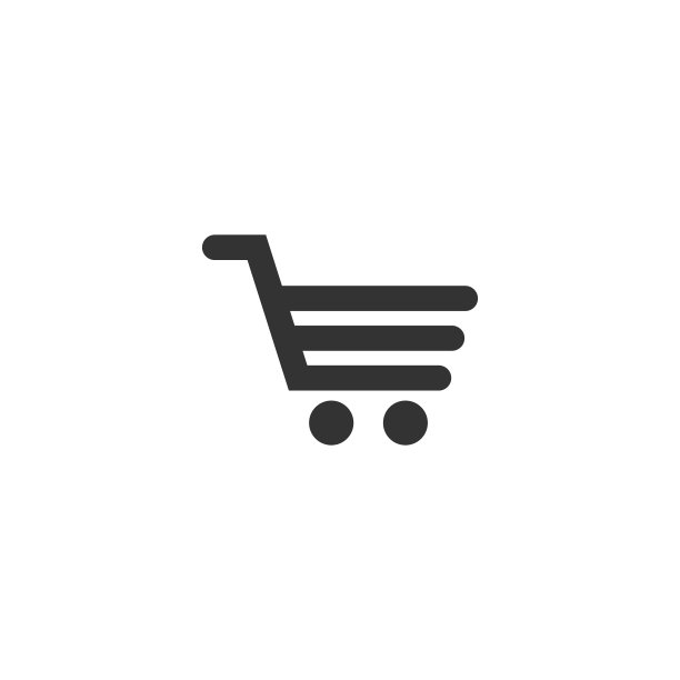 扁平风格的购物车图标，白色背景图片下载