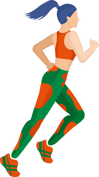 穿运动服的女孩在跑步图片下载
