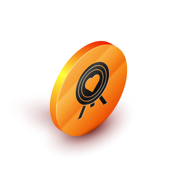 正中等距心脏飞镖瞄准目标图片下载