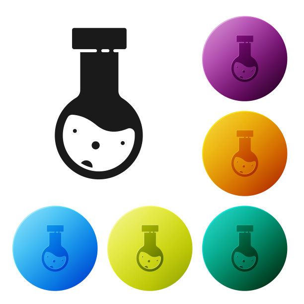 黑色试管和烧瓶化学实验室试验图片下载