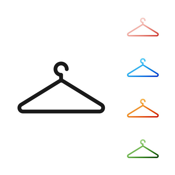 黑色衣架衣橱图标孤立在白色图片下载