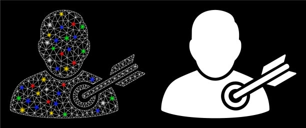 发光网格2d目标用户图标耀斑图片下载