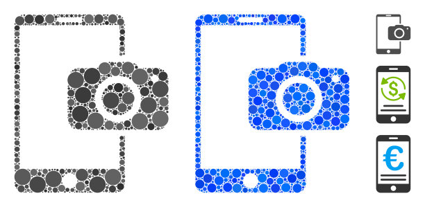 移动相机马赛克图标球项目图片下载