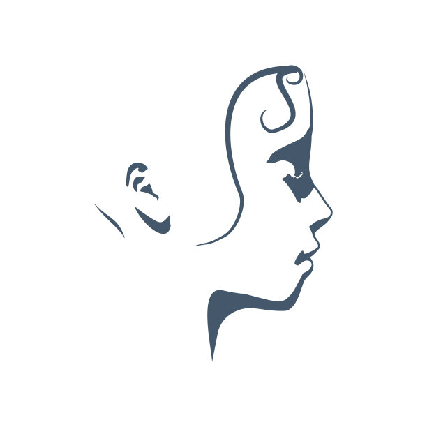 女性头部的剪影图片下载