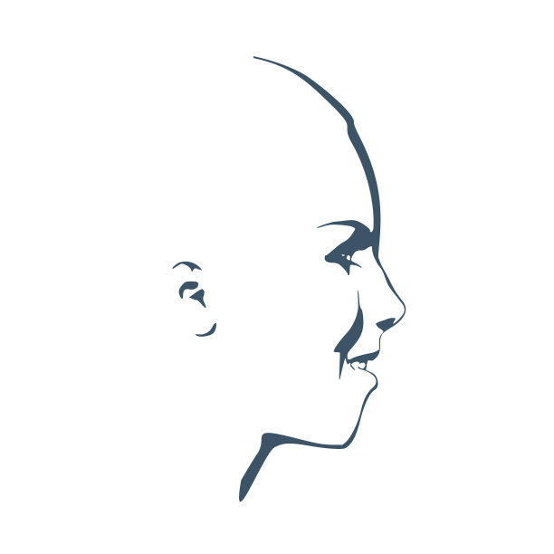 女性头部的剪影图片下载