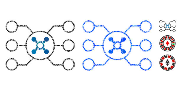 轮盘电路马赛克图标圈图片下载