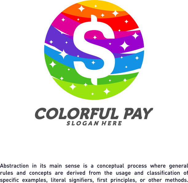 彩色钱币标志模板设计创意图片下载
