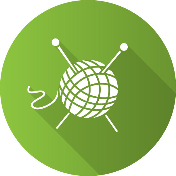 羊毛线索与针织针平设计长图片下载