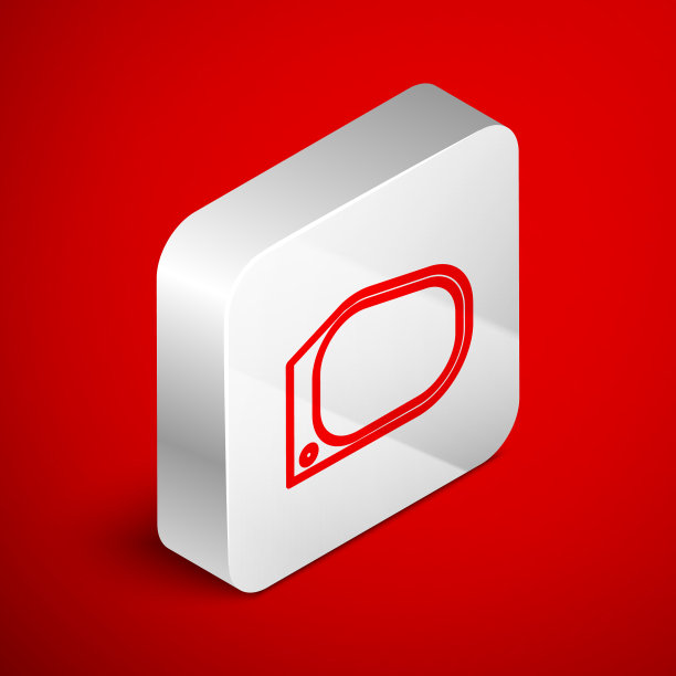 等距线车镜图标隔离在红色图片下载