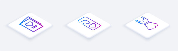 设置等距线情人节派对传单图片下载