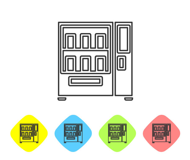 灰色线自动售货机食品和饮料图片下载