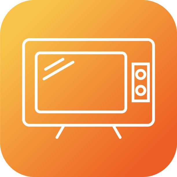 美丽的电视线路图标图片下载