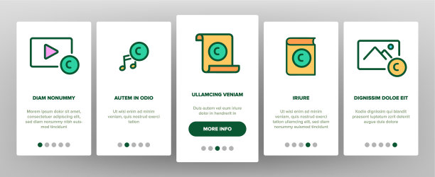 知识产权上的图标集图片下载