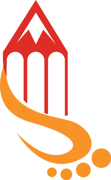 标志铅笔与脚抽象设计图片下载