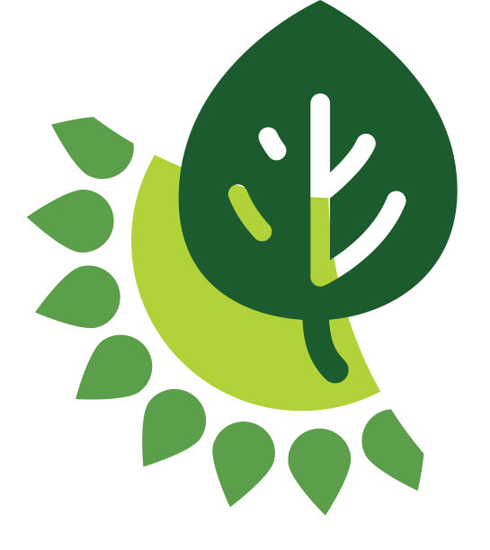 标志用绿叶抽象的植物设计图片下载