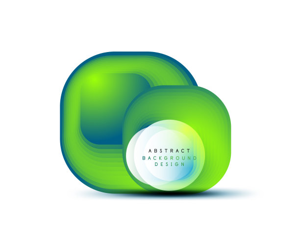 方形几何横幅与3d平滑混合图片下载