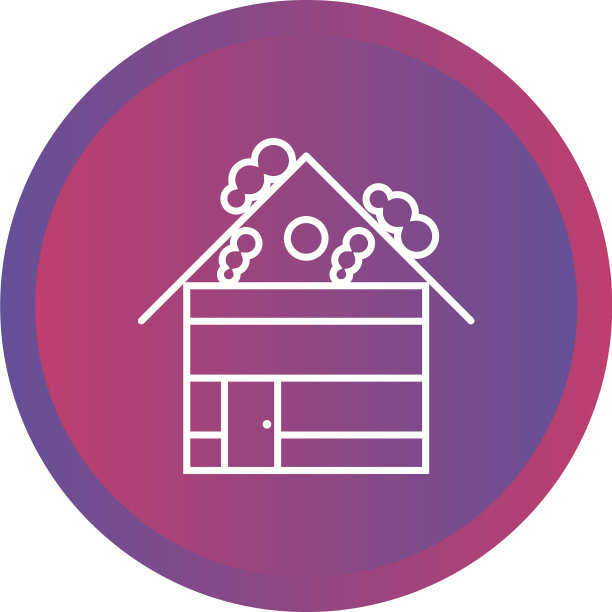 美丽的房子在雪线图标图片下载