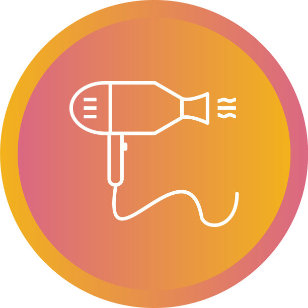 漂亮的吹风机产品线图标图片下载