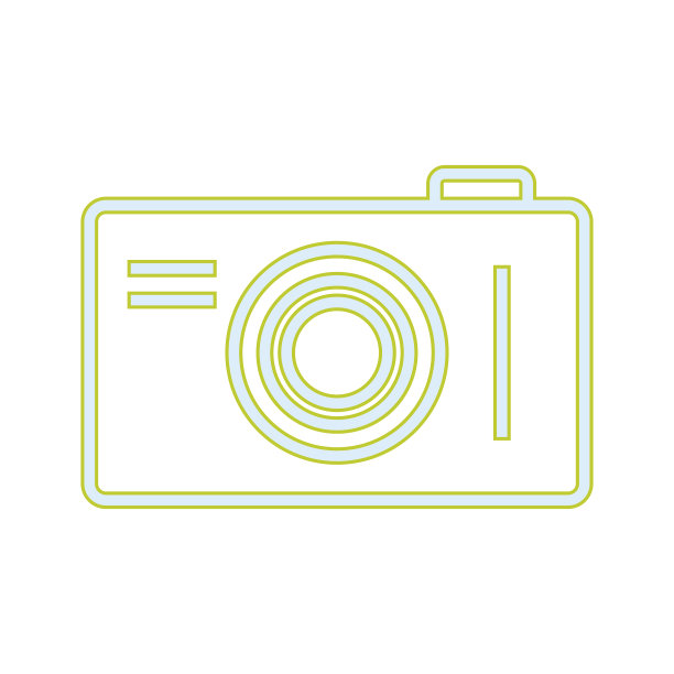 美丽的相机线条图标图片下载