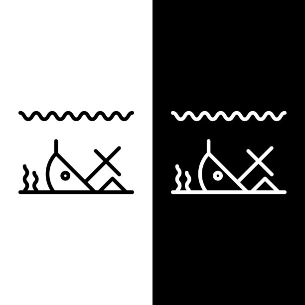 在海底设置沉船标志线图片下载