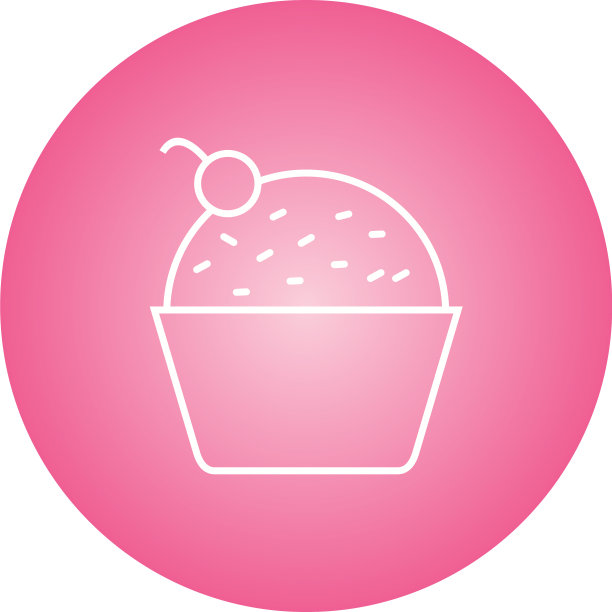 漂亮的杯蛋糕线图标图片下载