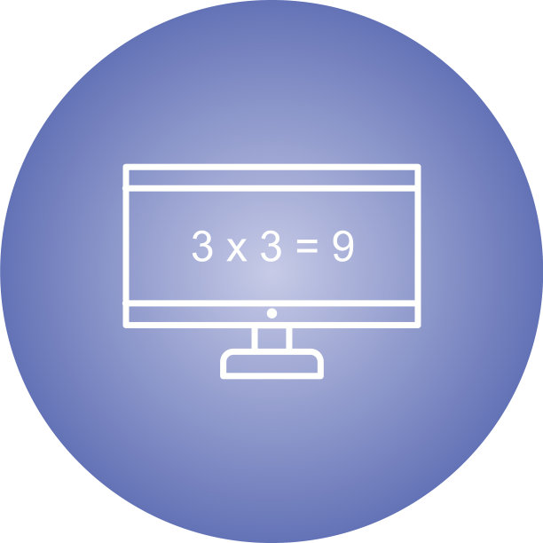 漂亮的数学屏幕上的线图标图片下载