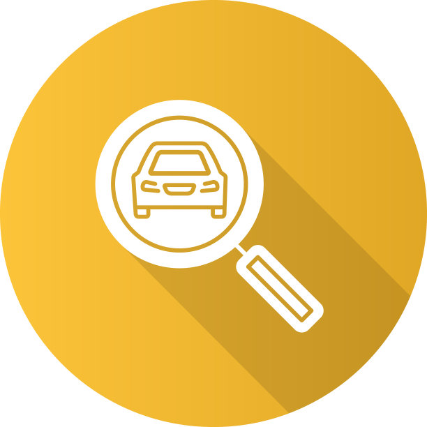 放大镜与车平设计长阴影图片下载